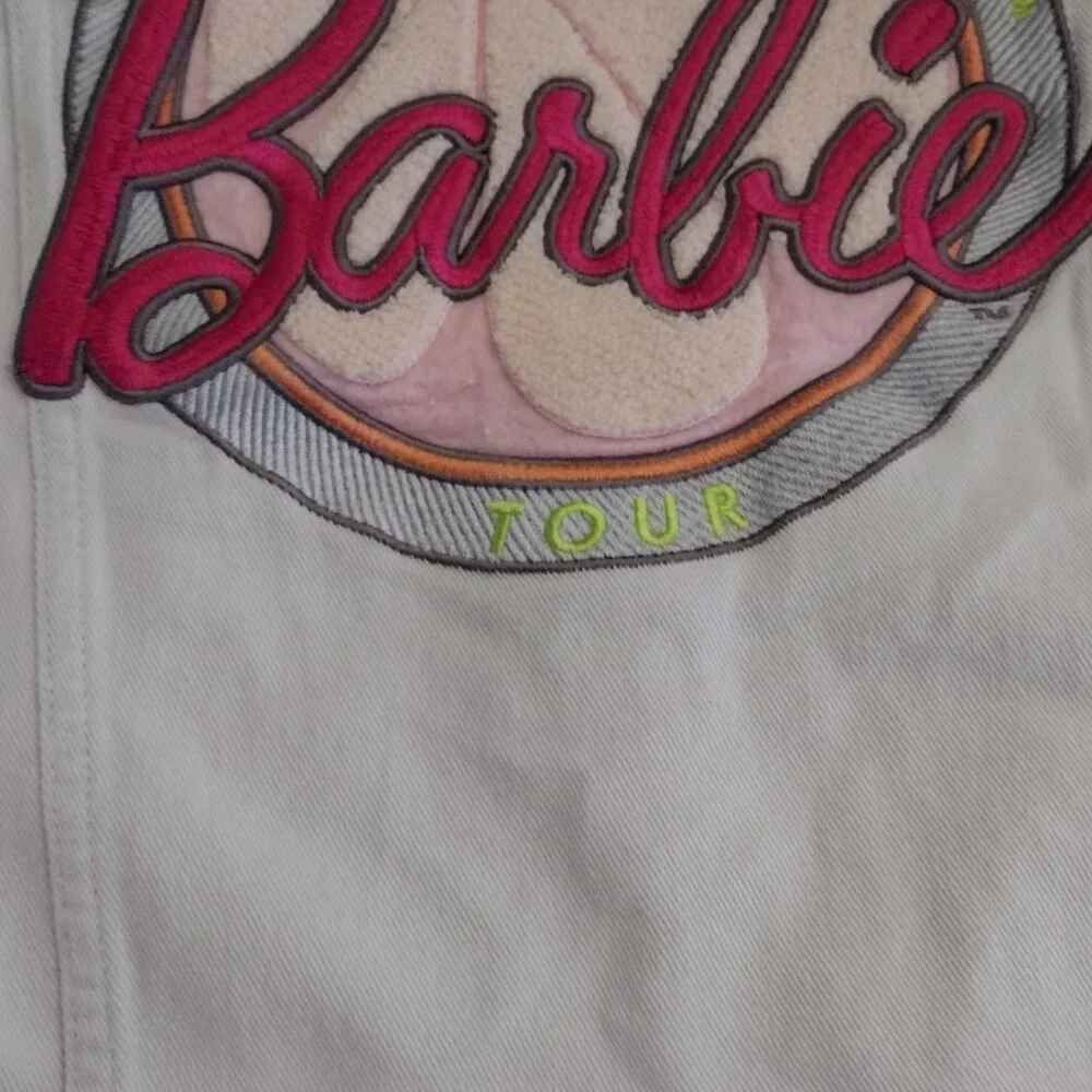 Barbie Truck Tour Lavender Denim Jacket Embroidered Logo 100% Cotton - Picture 6 of 14
